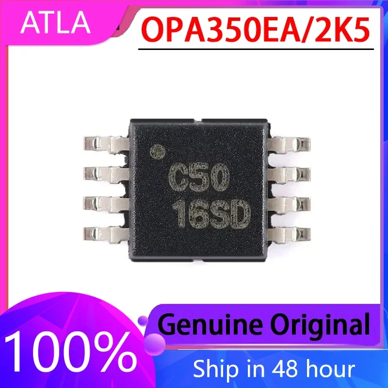 2PCS New Original OPA350EA/2K5 Screen Printed C50 MSOP8 Precision Operational Amplifier in Stock