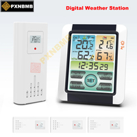 Smart Wireless Weather Station with 3 Sensors Large Color Display Indoor Outdoor Digital Thermometer Hygrometer for Home Office