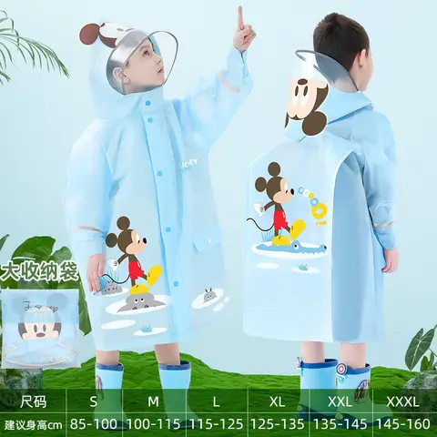 어린이용 방수 비옷, 아기 소년과 소녀를 위한 만화 비옷, 귀여운 미키 비옷, 1-10 세