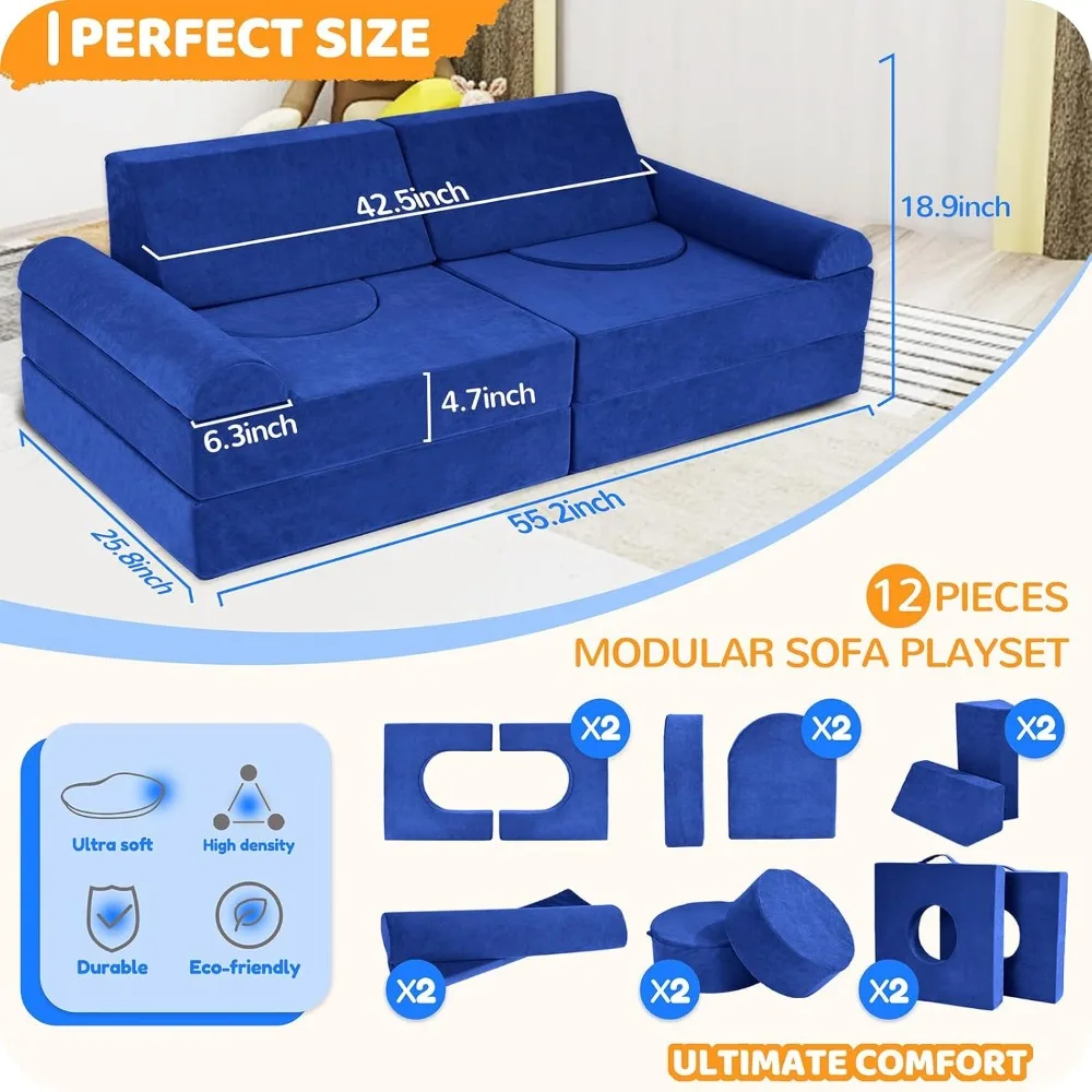 أريكة لعب إسفنجية معيارية للأطفال: ناعمة وآمنة ومريحة للأطفال الصغار الذين تتراوح أعمارهم بين 1-6 سنوات #2