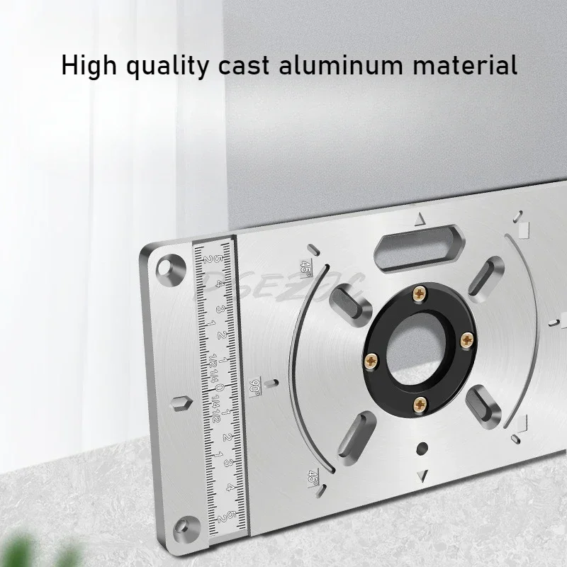 New Aluminum Alloy Edge Trimming Machine Inverted Board Woodworking Carving Worktable Clear Markings Thickened Base Plate