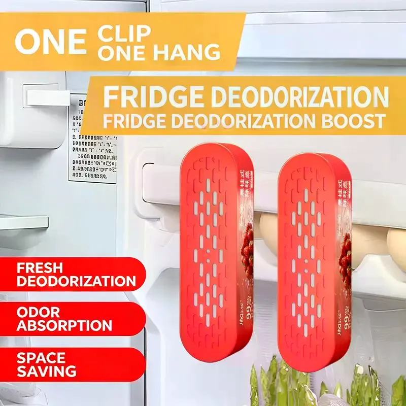 Hanging Refrigerator Deodorizer Box 99 Percent 24H Fast Odor Removal For Kitchen Keep Food Fresh Avoid Mixed Taste