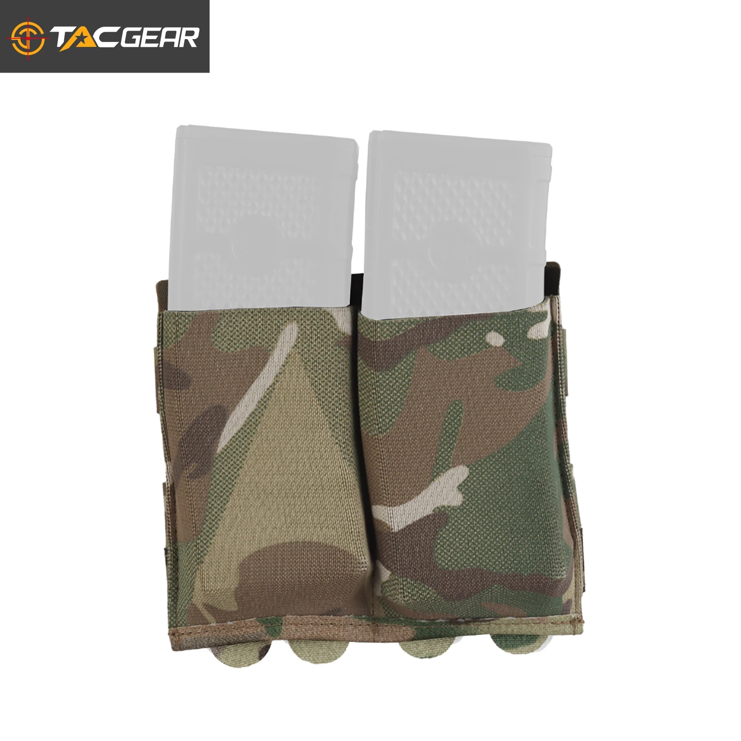 

TACGEAR Lightweight Double Mag Pouch Elastic Rifle Magazine Holster for AR M4 5.56 .223 AK 7.62 .308