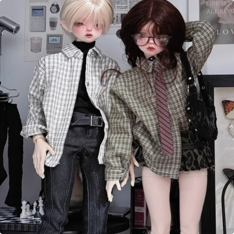

Одежда для кукол BJD для кукол 1/4, белая, зеленая рубашка, 70 см, аксессуары для одежды для кукол (без кукол)