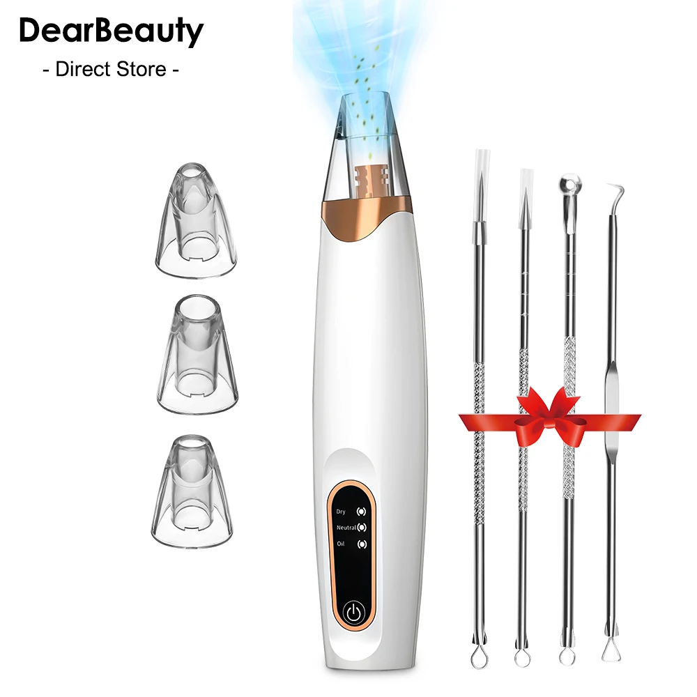 Aspirapolvere elettrico per la rimozione dei punti neri Rimozione delle macchie nere Pulizia profonda del viso Macchina per la pulizia dei pori Strumenti per la cura della pelle del viso