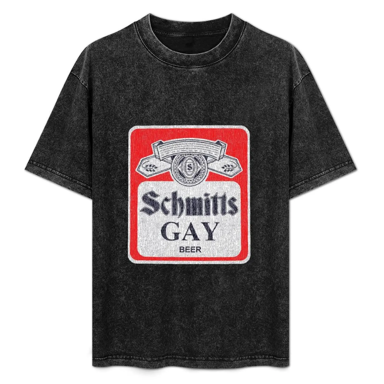 

Schmitts Gay Beer T-Shirt vintage anime shirt sublime man clothes t shirt men