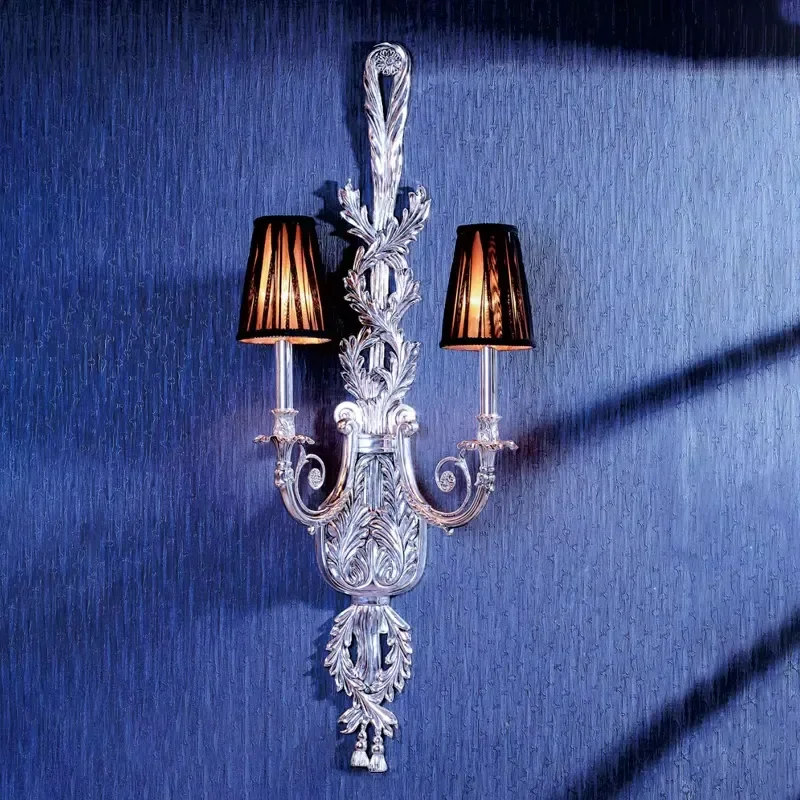 Classic Antique White Wall Sconce French Vintage Crystal Drop Decorative Wall Lamp Hallway Bathroom Lighting Fixture