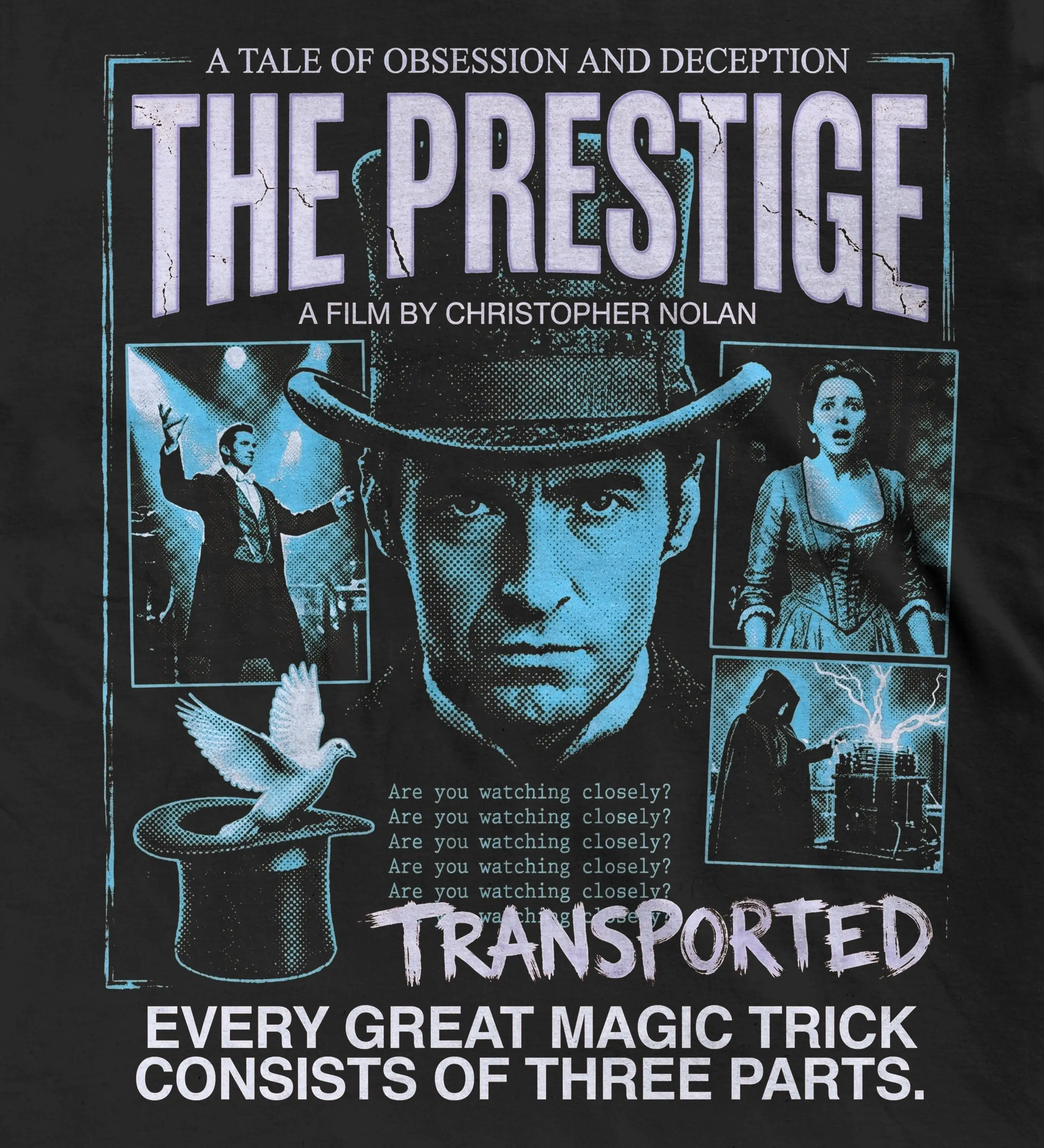 The Prestige Film Graphic Tee | Christopher Nolan Magic Movie T-Shirt
