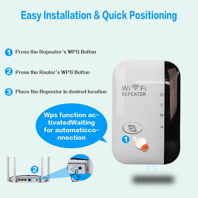 Stabilization 300Mbps Wireless WIFI Repeater Remote Wifi Extender WiFi Amplifier 802.11N WPS Long Range WiFi Booster Amplifier 6 300Mbps Wireless WiFi Range Extender – 802.11n Repeater / Access Point with WPS, Wall Plug – view 6