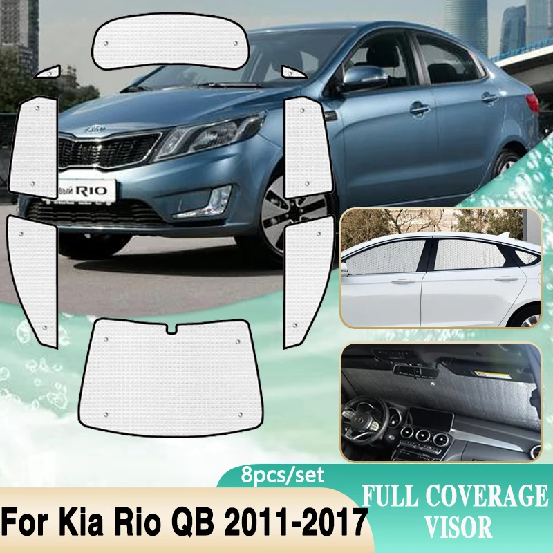

For Kia Rio Accessories QB 2011~2017 Sedan Hatchback Car Windshield Sunshades Sun UV Protection Visor 2013 2014 2015 2016 2012