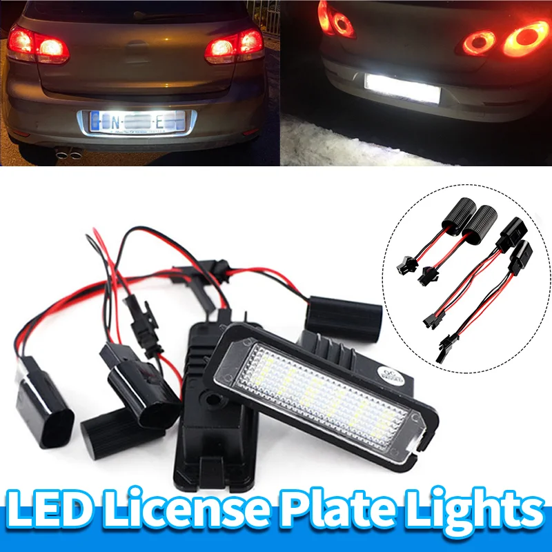 LED License Plate Lights for VW GOLF4 GOLF5 GOLF6 Lupo Scirocco Polo 9N Polo 6R Passat B6 3c Limousine CC Phaeton 3D0943021A