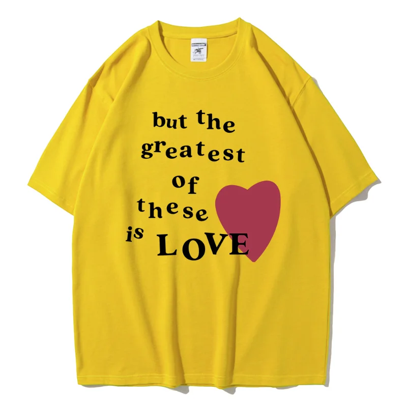 Bawełna 100% Ale największa z tych jest miłość T-shirty damskie Luźne oddychające graficzne t-shirty damskie ubrania topy