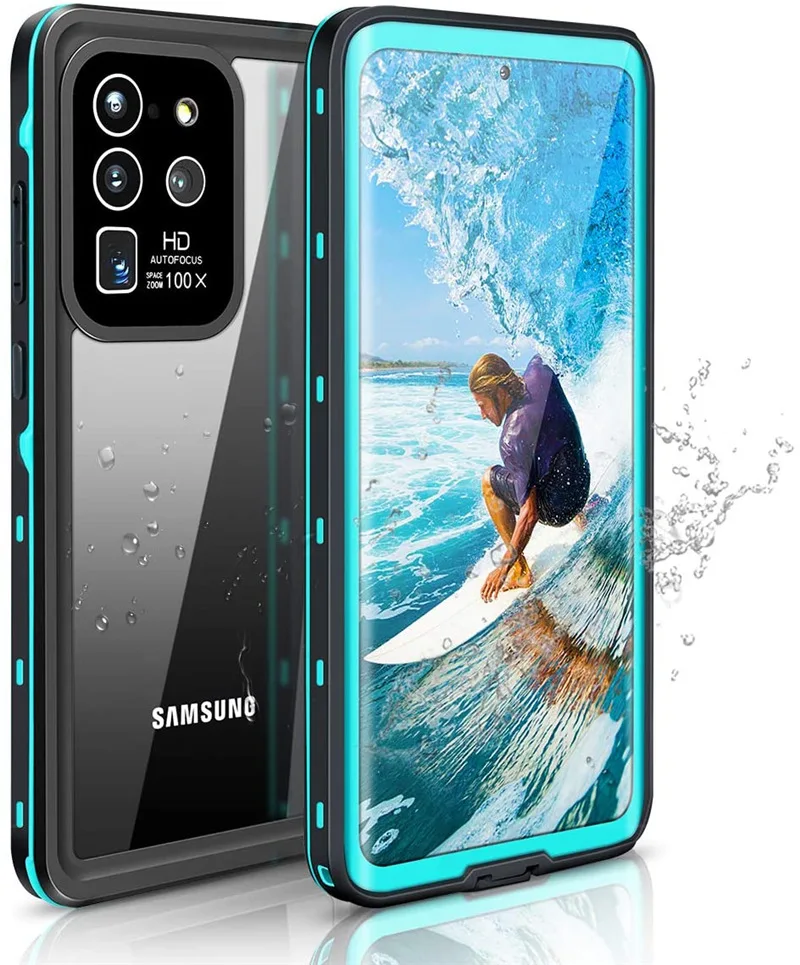 Custodia impermeabile per Samsung Galaxy S23 S20 S21 S22 Plus Ultra S9 S10 Note10 Plus Note 20 Ultra Diving Swim Red Pepper Surf Case