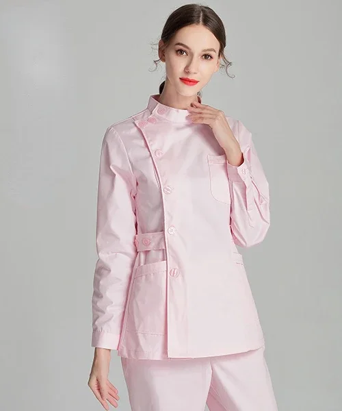 Ospedale Manica Lunga Rosa Scrub Top Uniforme Infermieristica per Maschio Femmina Clinica Dentale Infermiera Donne Uniformi Camicia Uniformi Mediche