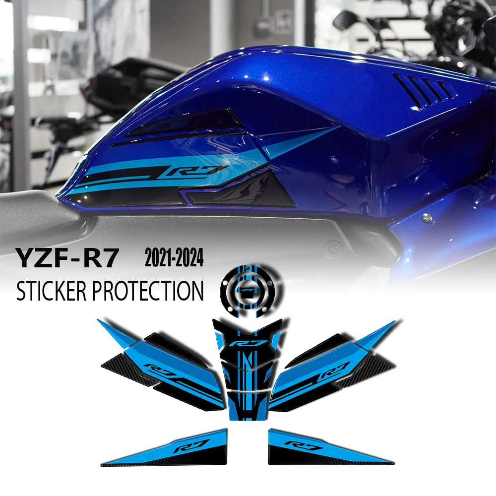 3D Sticker Motorcycle Accessories Decal Protection Kit for R7 R 7 YZF-R7 2021 2022 2023 2024