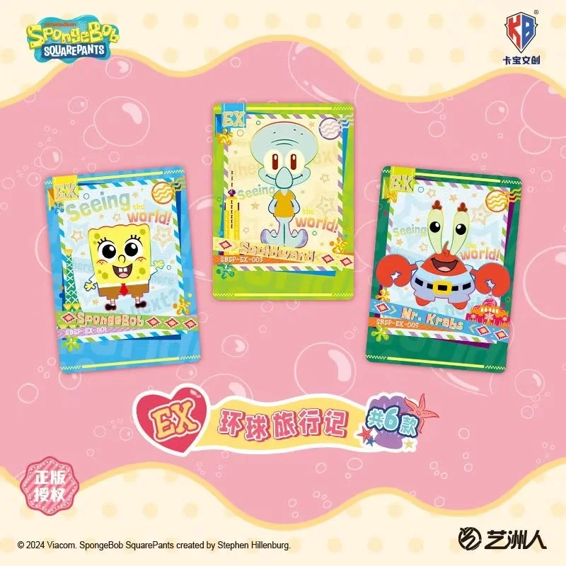 

Оригинальные коллекционные карты Kabao Spongebob Squarepants, щупальца кальмара, звезда Патрика, карты для счастливой вечеринки, настольная игрушка в подарок