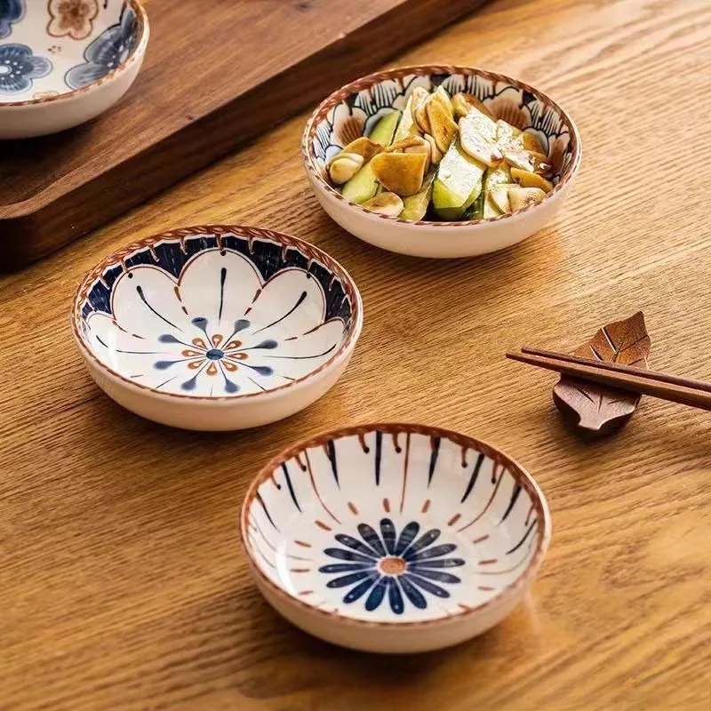 2 internet famous household ceramic seasoning dishes, soy sauce dishes, vinegar sauce dishes, restaurant small dishes