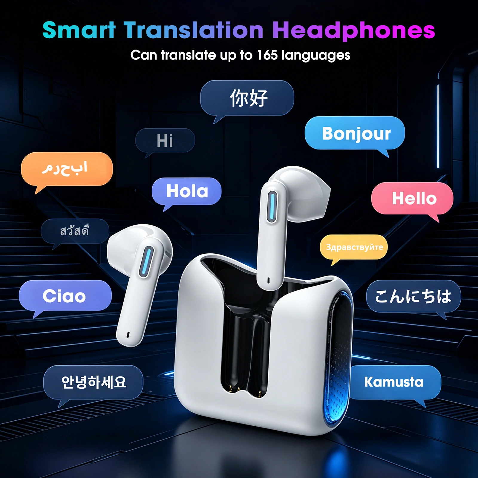Auriculares Bluetooth HTC NE49 6.0, Audífonos Inalámbricos Verdaderos para Juegos, HiFi con Bajos Profundos, Diseño Ligero y Moderno, Resistentes al Agua IPX5