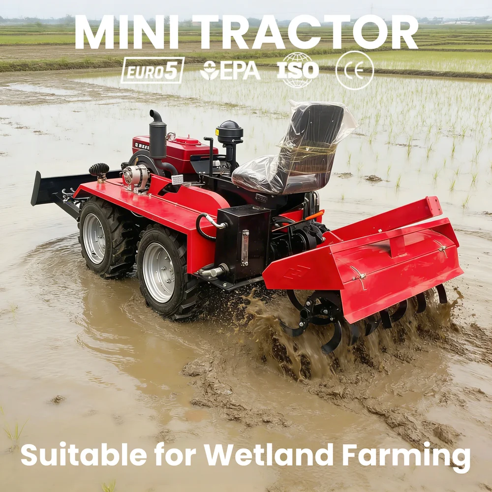 Customized 25HP Tractor 4WD Diesel Euro 5 EPA CE Compact Agricultural Farm Machinery