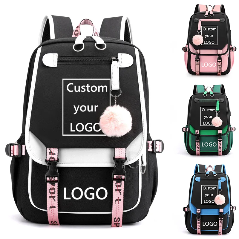 New Fashion Customized LOGO Backpacks Teenagers Customized Backpacks Anime LOGO Customized Backpacks School Customized Backpacks