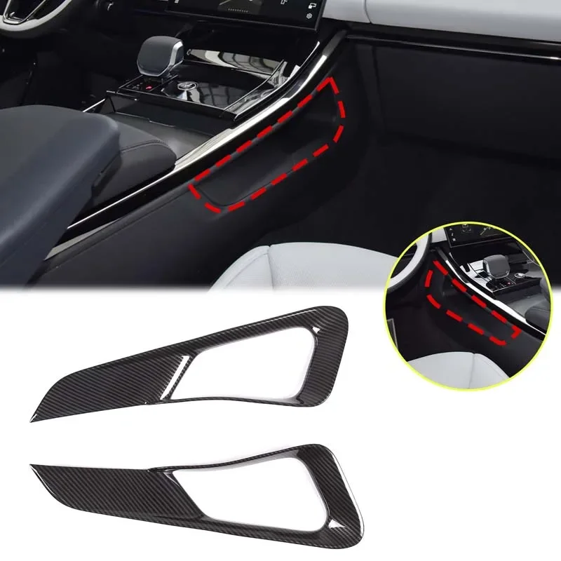 

For Land Rover Range Rover Sport 2023+ ABS Carbon Fiber Car Center Control Side Decorative Frame Sticker Interior Accessories