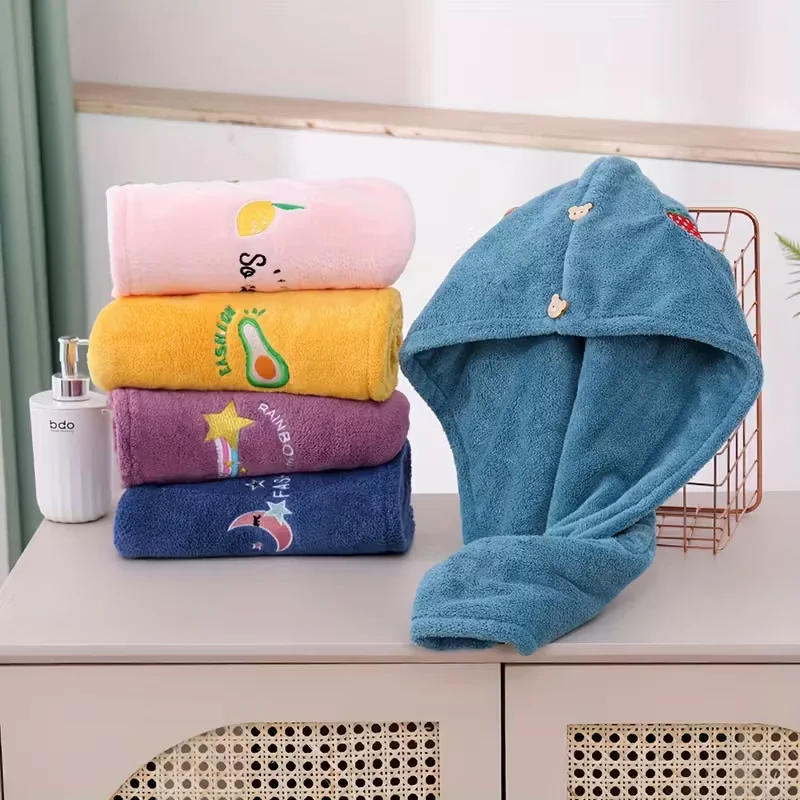 1/3/5Pcs Microfiber Dry Hair Towel Wrap For Women Thicked Double-layer Hair Cap Absorbent Quick Drying Shower Towels