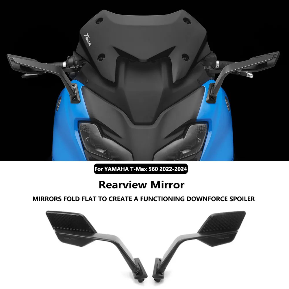

Stealth Winglets Side Mirror For Yamaha T-Max 560 Tech Max Motorcycle Rearview Mirror With SteaWind Deflector T-MAX560 2022-2024