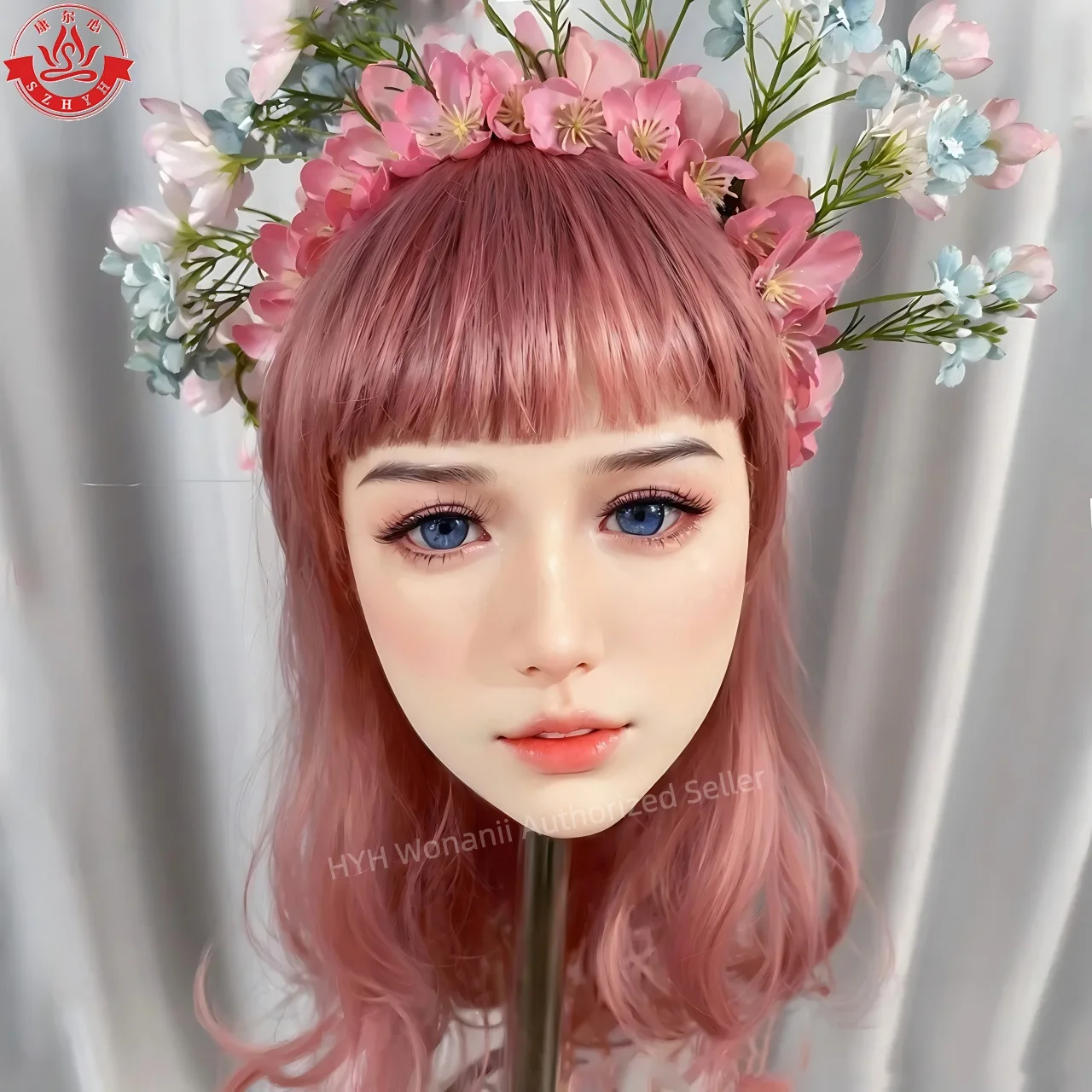 Oneani Food Grade TPE Big Head HYH-THB-KX-0012، واجهة M16، ممارسة مكياج مفتوحة الفم، تصميم تصفيفة الشعر، عرض المجوهرات #2