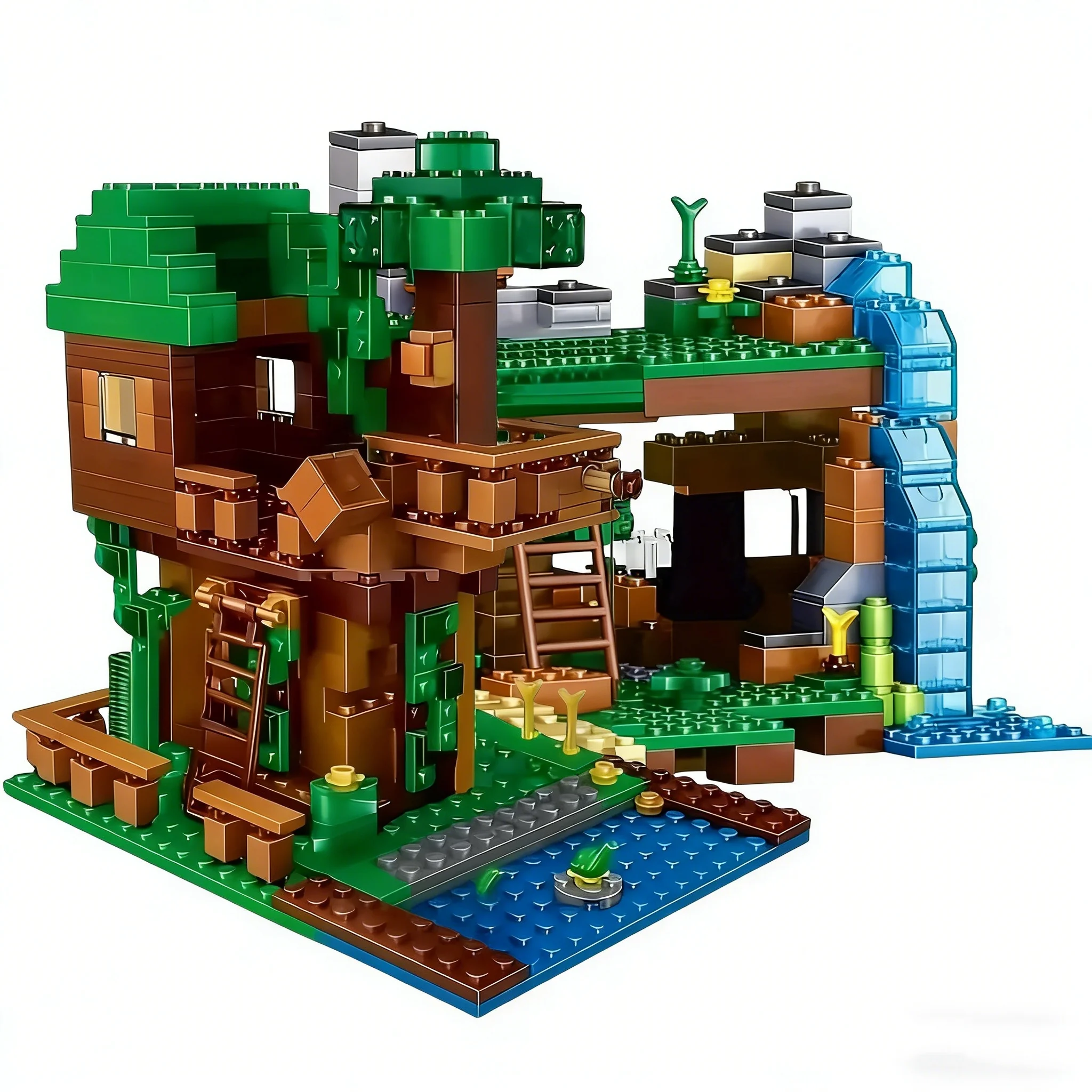 Wooden House Leopard Stacking Blocks Set - Perfect for Home Decor & Holiday Gifting