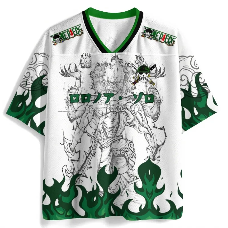 

2026 _ New Style _ Fashion _ One Piece Anime _ Fun Jerseys _ Luffy _ Campus Style Short Sleeves _ Sports Style Mesh Fabric