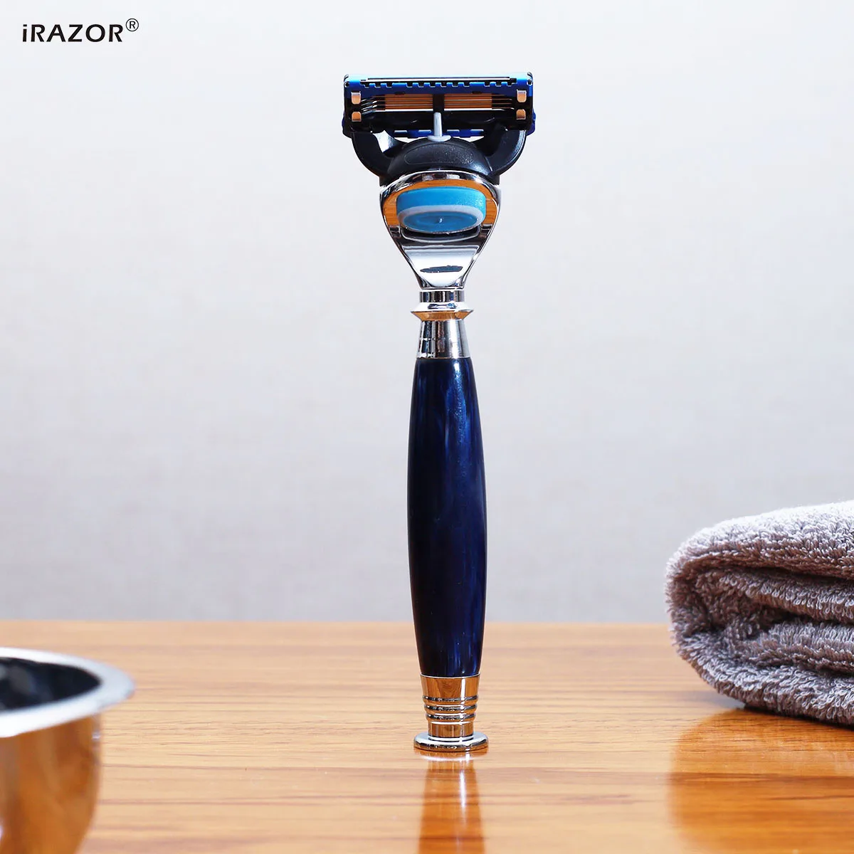 iRAZOR 5-Blade Cartridge Razor for Shaving Men-Professional Reusable Shaver Machine,Smooth Face & Head Grooming Tool