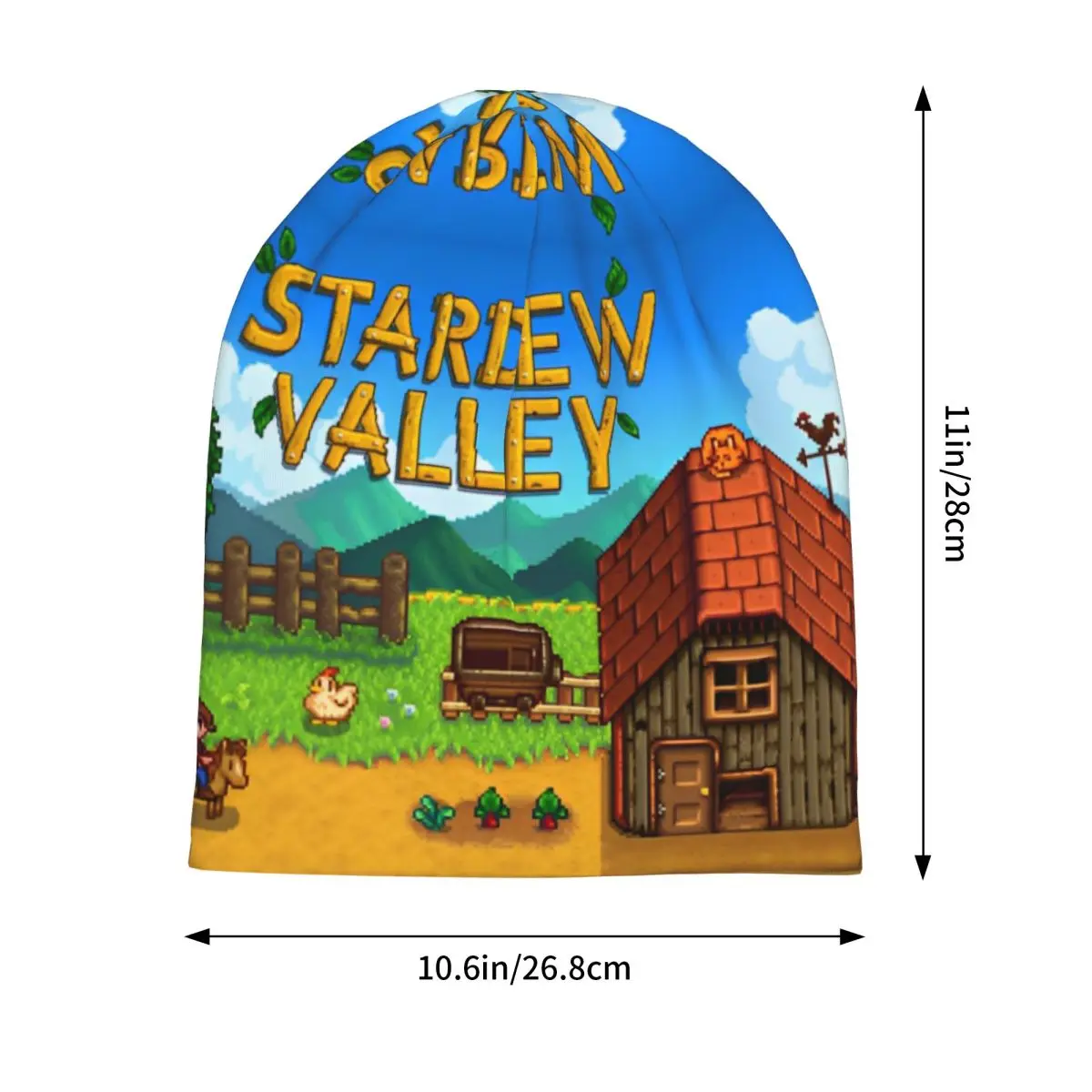 Stardew Valley Skullies قبعة صغيرة الزراعة RPG لعبة الصيف الرجال النساء في الهواء الطلق قبعة دافئة ذات الاستخدام المزدوج بونيه قبعة #2