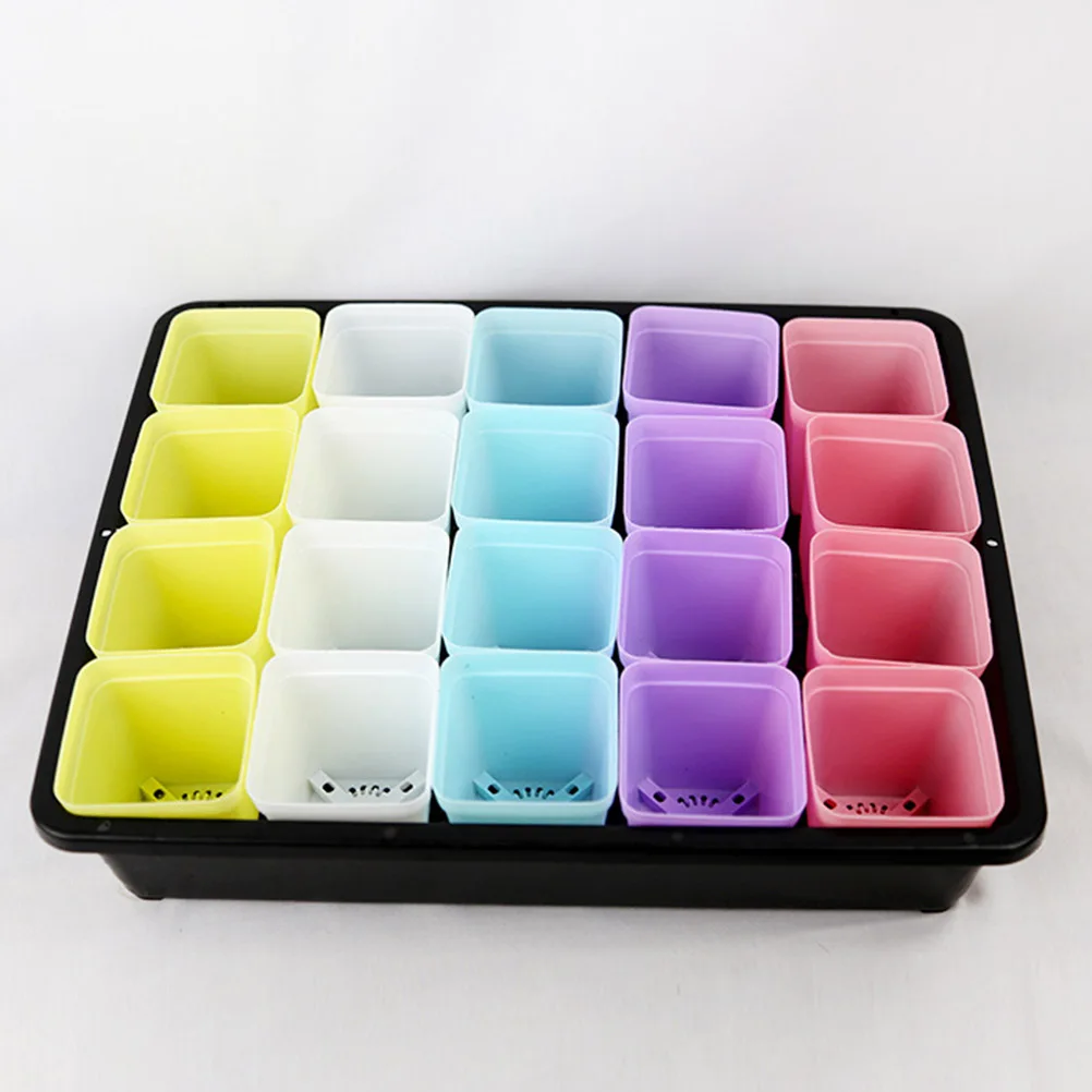 

10 Pcs Plastic Flower Pot Creative Planters Mini Flowerpots Nursery Containers Plants Small Succulent Modern Design