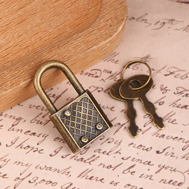 New 1Set Mini Retro Padlock for Notepad Diary Small Luggage Box