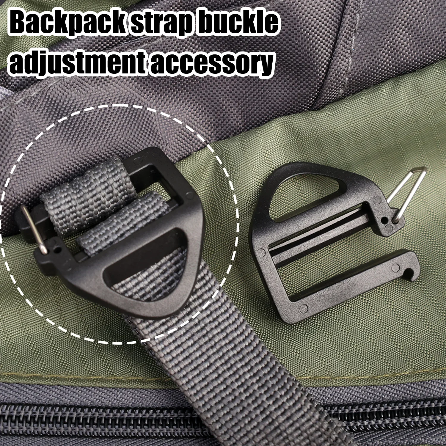 Adjustable Backpack Buckle Black Quick Release Buckle for Backpack Strap Outdoor Webbing Strong Buckle DIY Hardware Accessories
