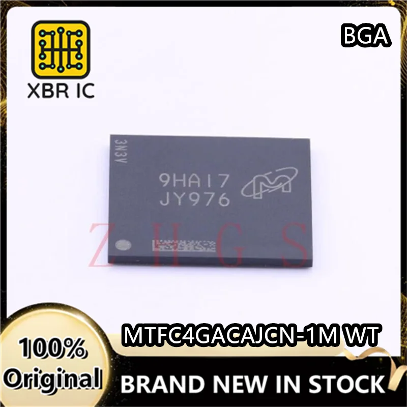 

(4/10 pieces) MTFC4GACAJCN-1M WT silk screen JY976 font chip EMMC 4G BGA153 new original authentic spot