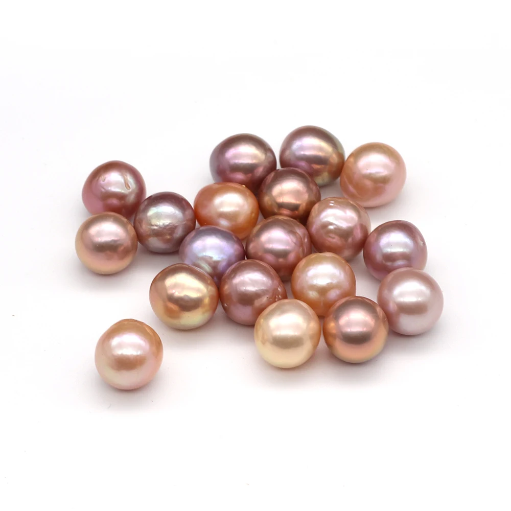 High Quality Natural Freshwater Baroque Pearl 10-11mm Round Beads for Jewelry Making DIY Necklace Earring No Holes Edison Pearls