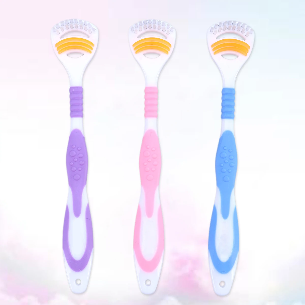 6 قطعة مجموعة منظف مكشطة اللسان الغذاء الصف أداة كشط اللسان عن طريق الفم لإزالة رائحة الفم الكريهة الاستخدام اليومي لون عشوائي #6