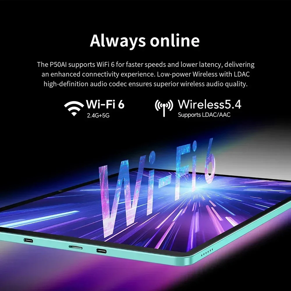 تابلت جديد Teclast P50 Ai A733 ثماني النواة 11 بوصة TDDI شاشة 6 جيجابايت رام 128 جيجابايت ROM Android15 WiFi6 7000 مللي أمبير شحن مزدوج من النوع C #5