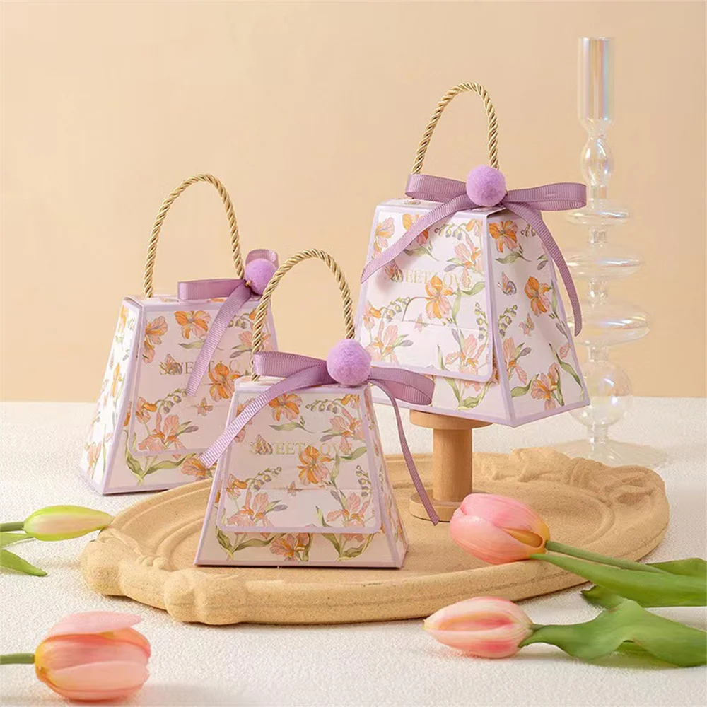 Scatole regalo scatole di fiori per sacchetti di carta di caramelle di nozze bons Verpakking Baby Shower bomboniere regali di nozze per gli ospiti