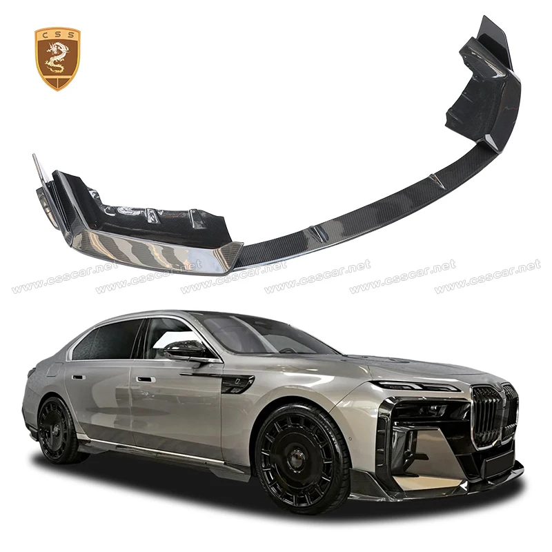 Car Front Bumper Spoiler Lip Car Lower Guard Plate Splitter Board Blade For BMW 7 Series 2023 G70 M7 730Li 740Li MSY Style