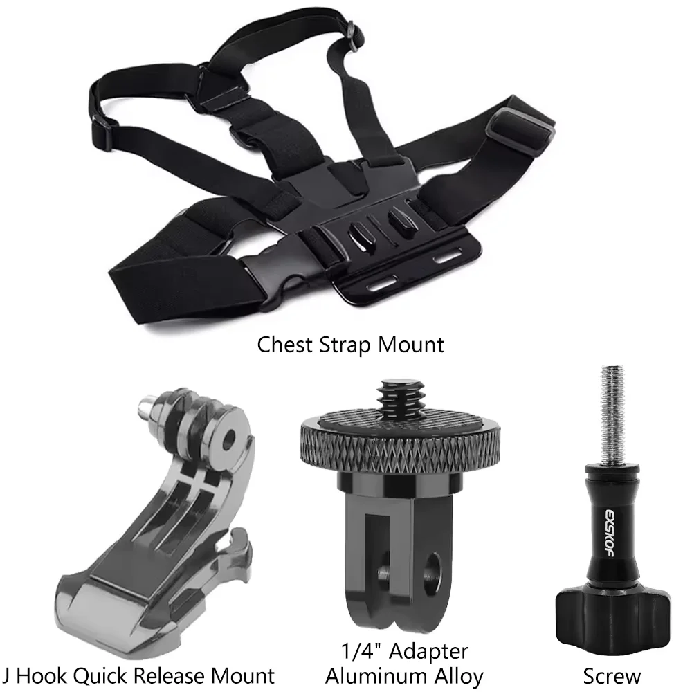 Alles-in-één actiecamera-accessoireset Hoofdband Borstband Mount Verstelbaar voor GoPro Hero Telefoon Osmo SJCAM AKASO insta360