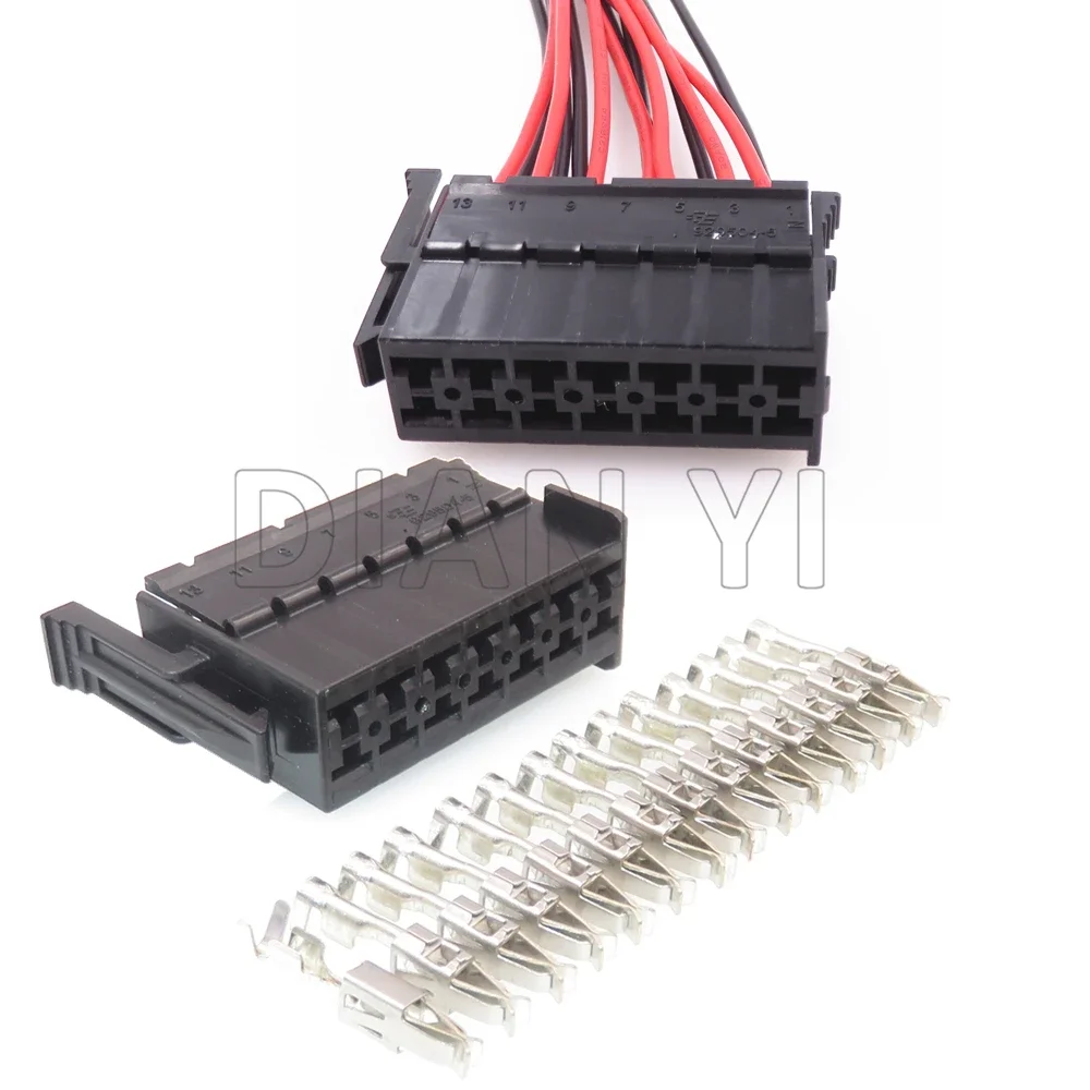 1 Set 14 Way AC Assembly Auto Replacement Plastic Housing Connector Assembly 929504-5 Car Unsealed Sockets With Cables