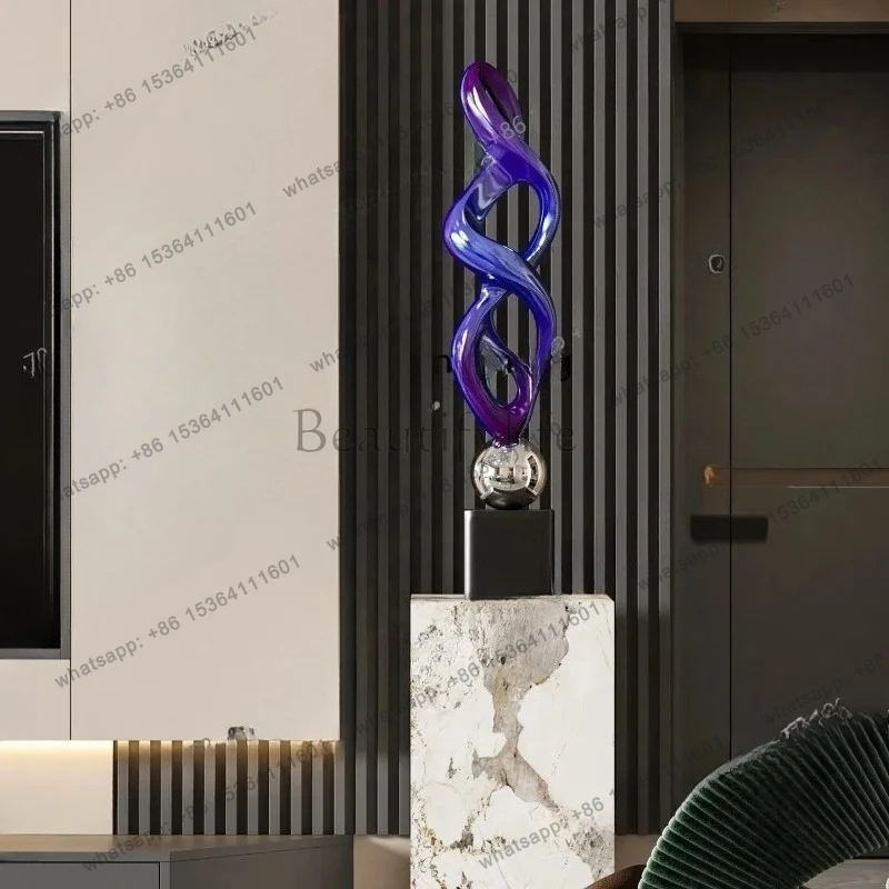 Art electroplating sculpture ornament Italian light luxury entrance high-end floor-to-ceiling living room decoration