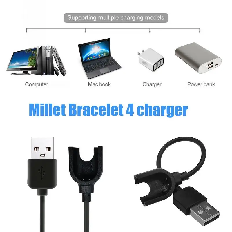 Charger Wire For Xiaomi Mi Band 5 4 3 2 Smart Wristband bracelet For Mi band 5 Charging cable Miband 4 3 USB Charger Cable