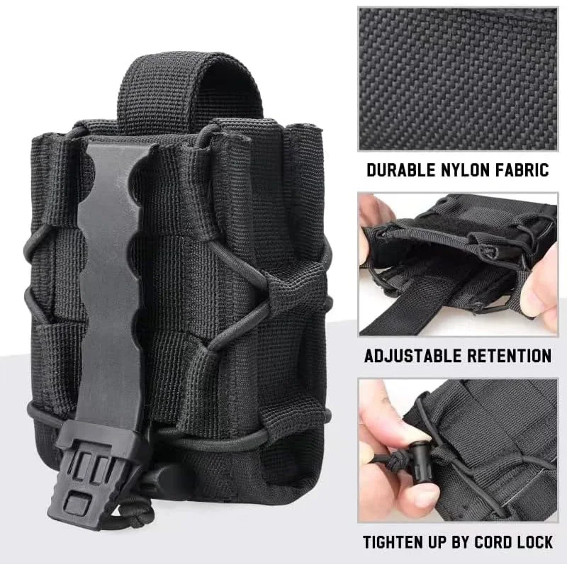 Molle Tactical Handcuffs Pouch Shackles Holder Case Universal Handcuffs Holster Quick Release Standard Chain Cuffs for Vest