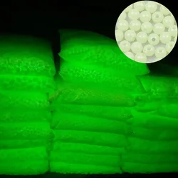 500-30pcs 4-12mm Green Luminous Round Acrylic Spacer Beads For Jewelry Making Glow In The Dark Fishing DIY Bracelet Necklace