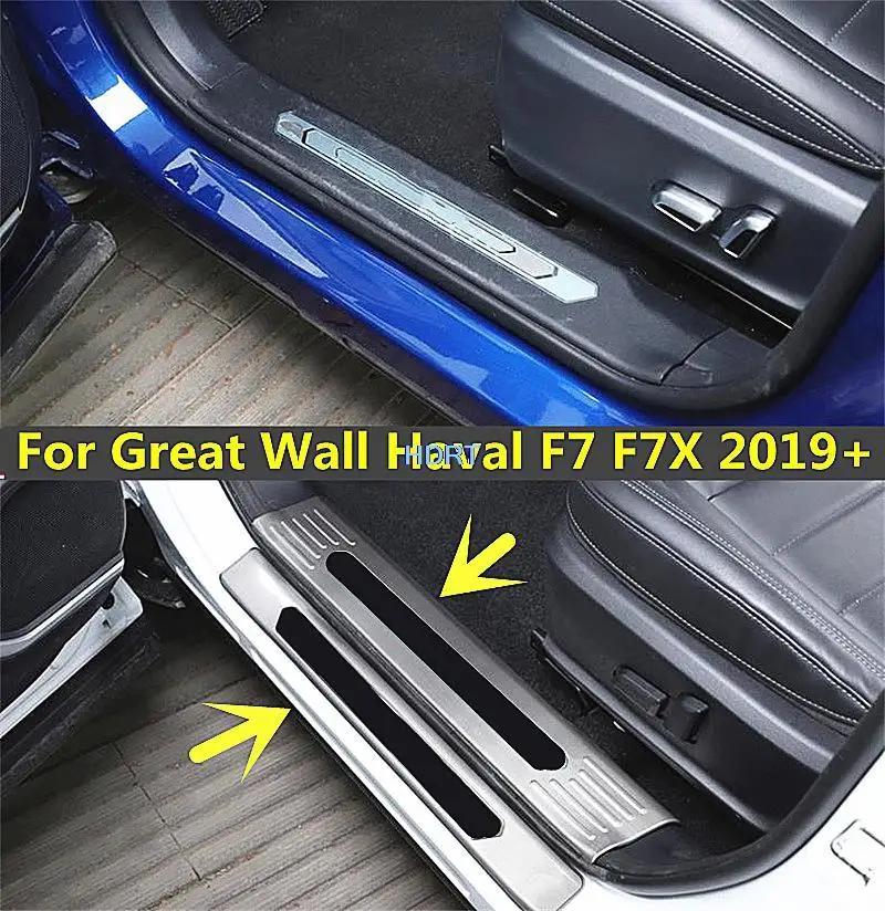 

For Great Wall Haval F7 F7X 2019 2020 2021 Door Sill Trims Accessories Stainless Steel Scuff Plate Protector Pedal Car Styling