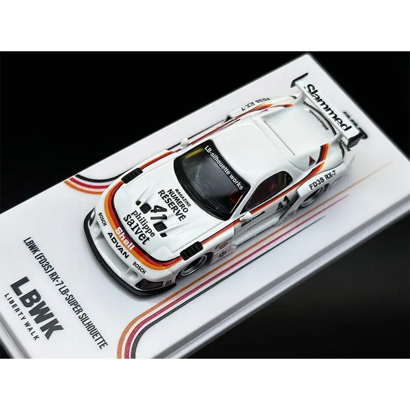 INNO & Time Micro 1:64 Car RX-7 FD3S -from 41 Coca-Cola LB Wide Body White Alloy Car Model