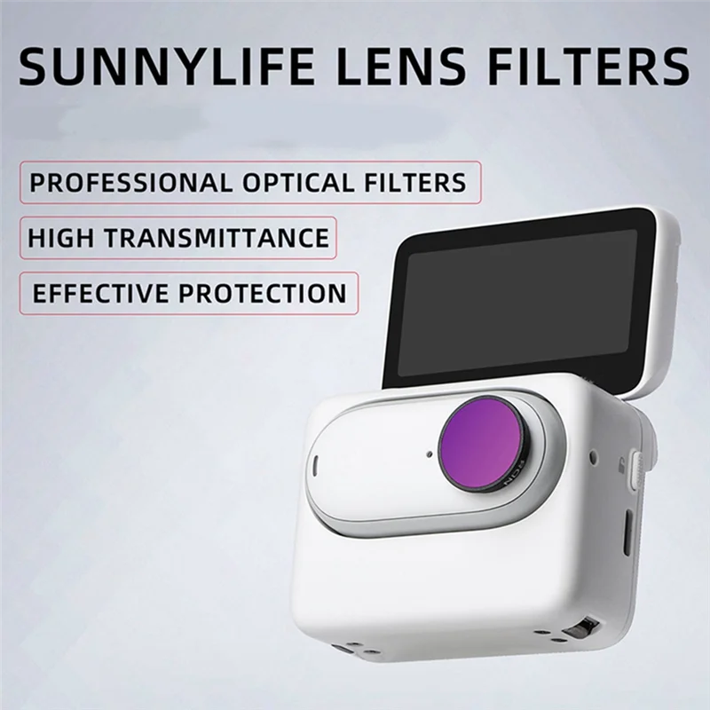 SUNNYLIFE For Insta360 GO 3 Filter Kit Thumb Sports Camera GO2/3 Multifunctional Practical Parts Set A